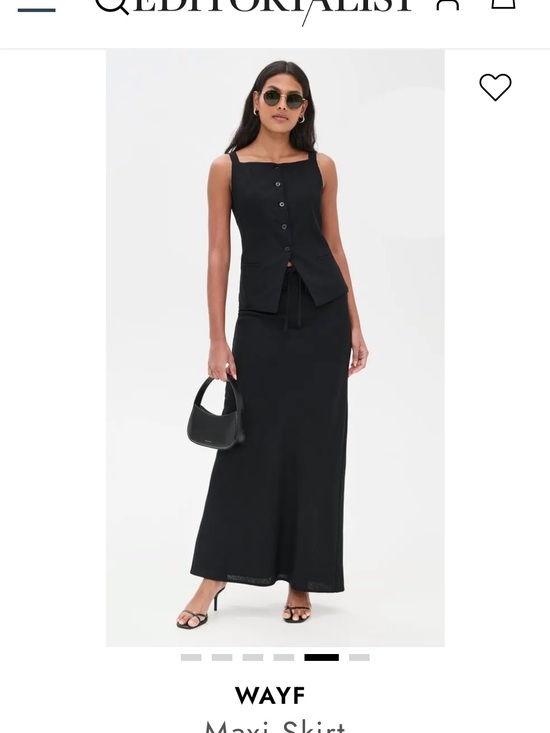 Wayf Dresses & Skirts - WAYF Black Linen Maxi Skirt: minimalist